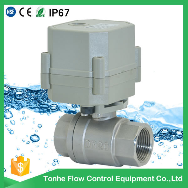Dn20 AC230V NSF61 Stainless Steel Electric Motorized Water Ball Control Valve