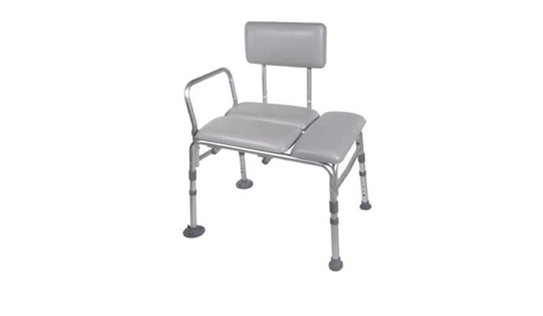 Hospital Adjustable Height Recliner Aluminum Transfer Bath Shower Bench