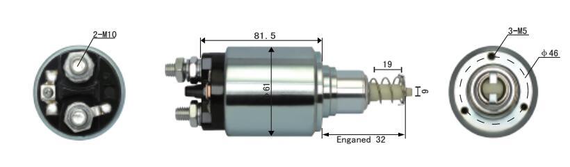 Tractor Engine Parts 12V OEM 0331402031, 0331402026 Starter Solenoid Switch