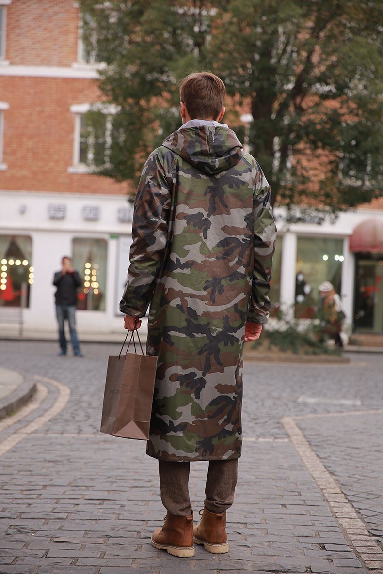Camouflage Polyester Raincoat Waterproof Jacket Men's Rainwear