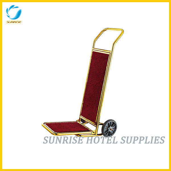Foldable Stainless Steel Luggage Cart for Hotel Lobby