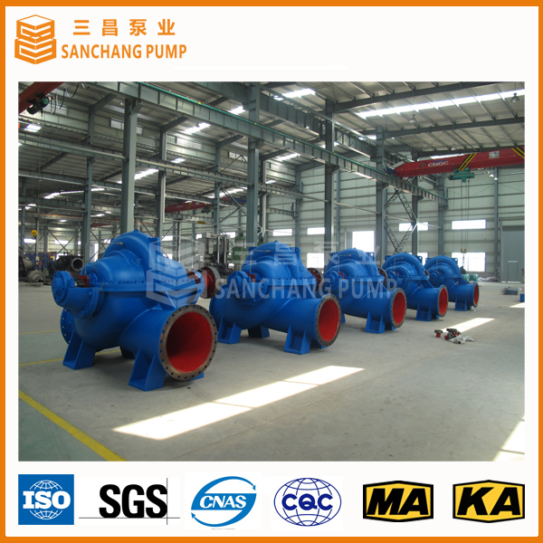 Horizontal Split Case Double Suction Water Drainage Centrifugal Pump