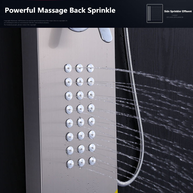 5 Functions Bathroom Wall-Mounted Multiaspect SPA Anti-Fingerprint Shower Set