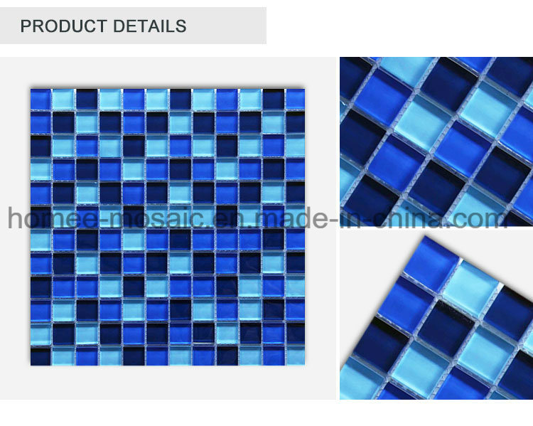 Square Shape Wholesale Mix Blue Swimming Pool Tile Mosaic