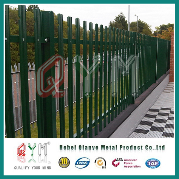 2.75m Width Euro Style Palisade/ W Top Rail Palisade Fence