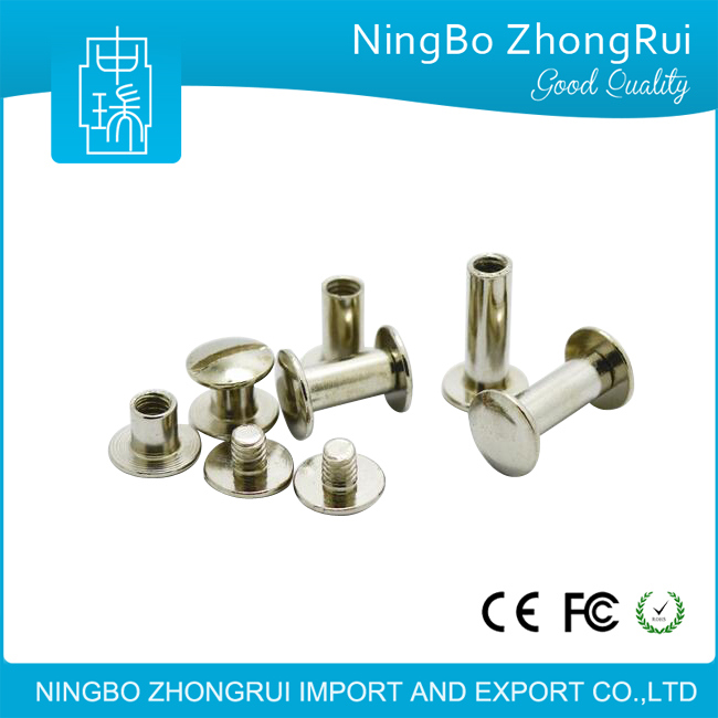 Factory Brass Book Binding Screw Male Female Screws, Brass Rivet Screws