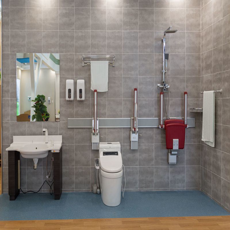 Europe Style Aluminium White Shower Chairs Used in The Hospital