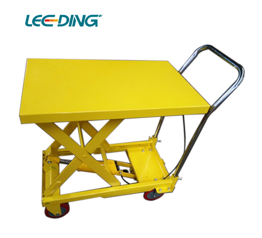 Hand Hydraulic Lifting Truck Work Cart Scissor Lift Table Cart 500kgs 1100lb