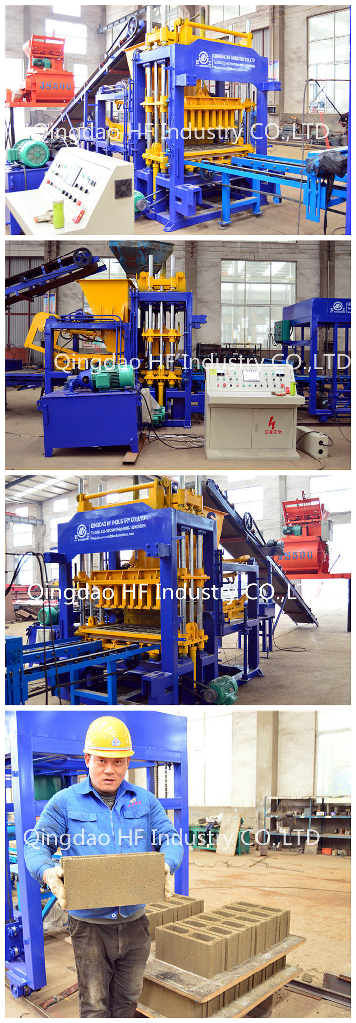 Qt5-15 Thailand Soil Interlocking Brick Concrete Tile Block Making Machine