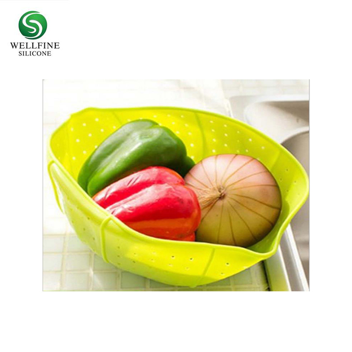 Wholesale Picnic Basket Kitchen Strainer, Silicone Vegetable Fruit Kitchen Basket