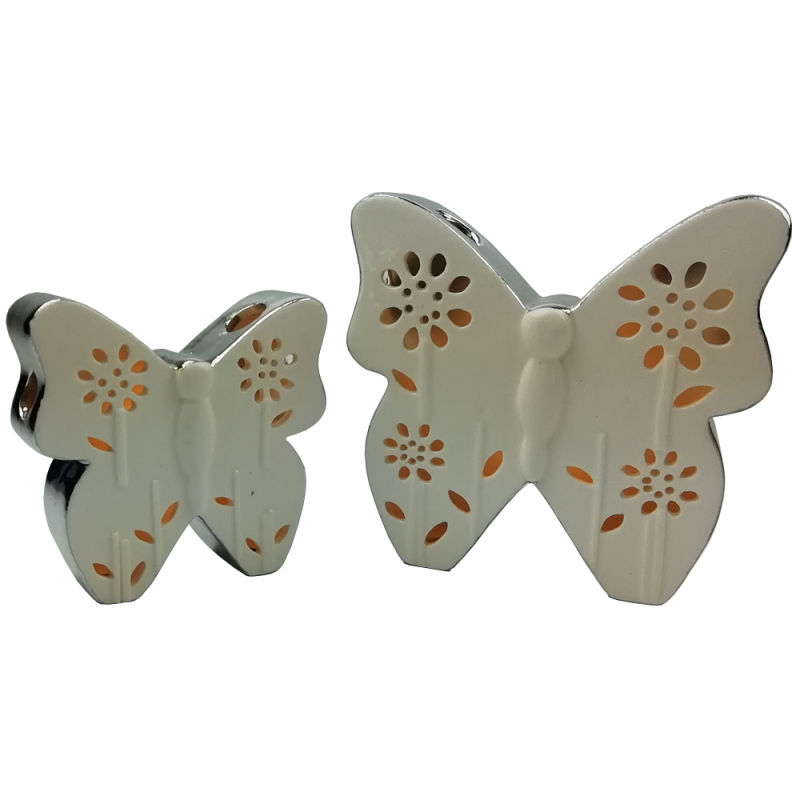 Wholesale Ceramic Butterfly LED Garden Light Decoration