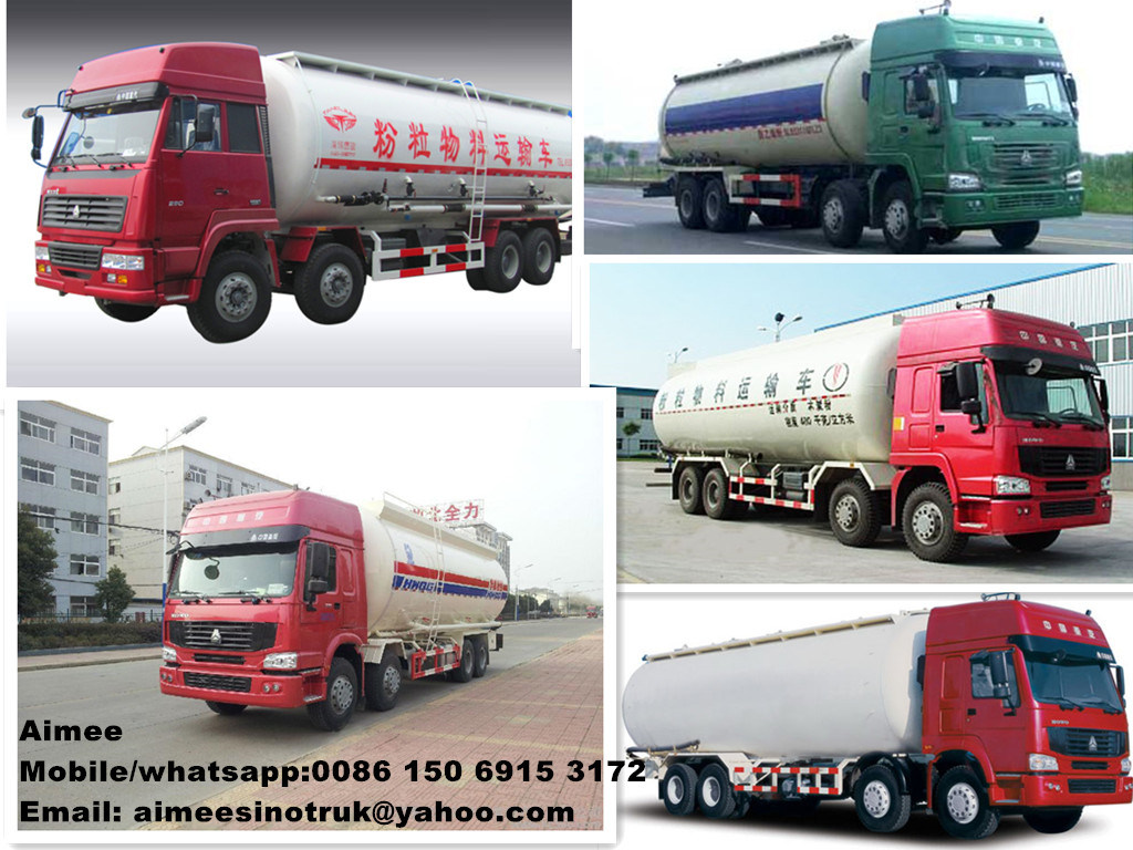 China Sinotruck 8X4 Dry Cement Bulk Tanker Truck