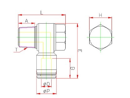 pH Male Threaded Quick Connect Elbow Pipe Fittings