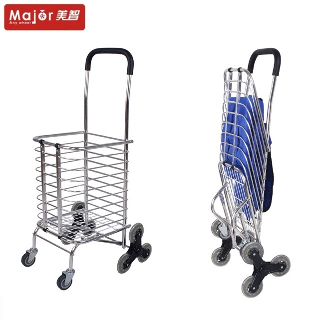 3 Wheel Climbing Stairs Folding Shopping Trolley Cart