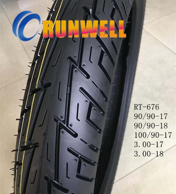 55% Rubber Motorcycle Tyres 90/90-17 90/90-18