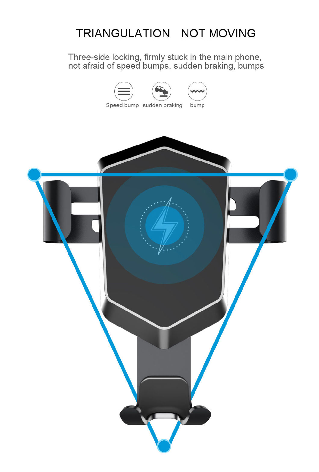 Intelligent Gravity Bracket 10W Fast Wireless Car Charger