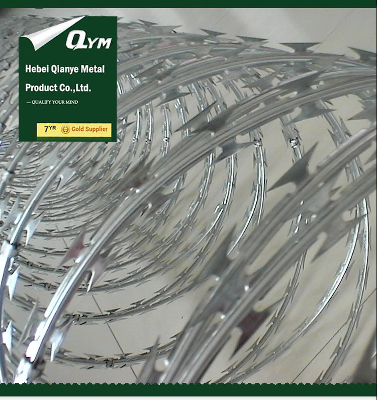 Concertina Razor Wire / Galvanized PVC Coated Security Concertina Razor Barbed Wire