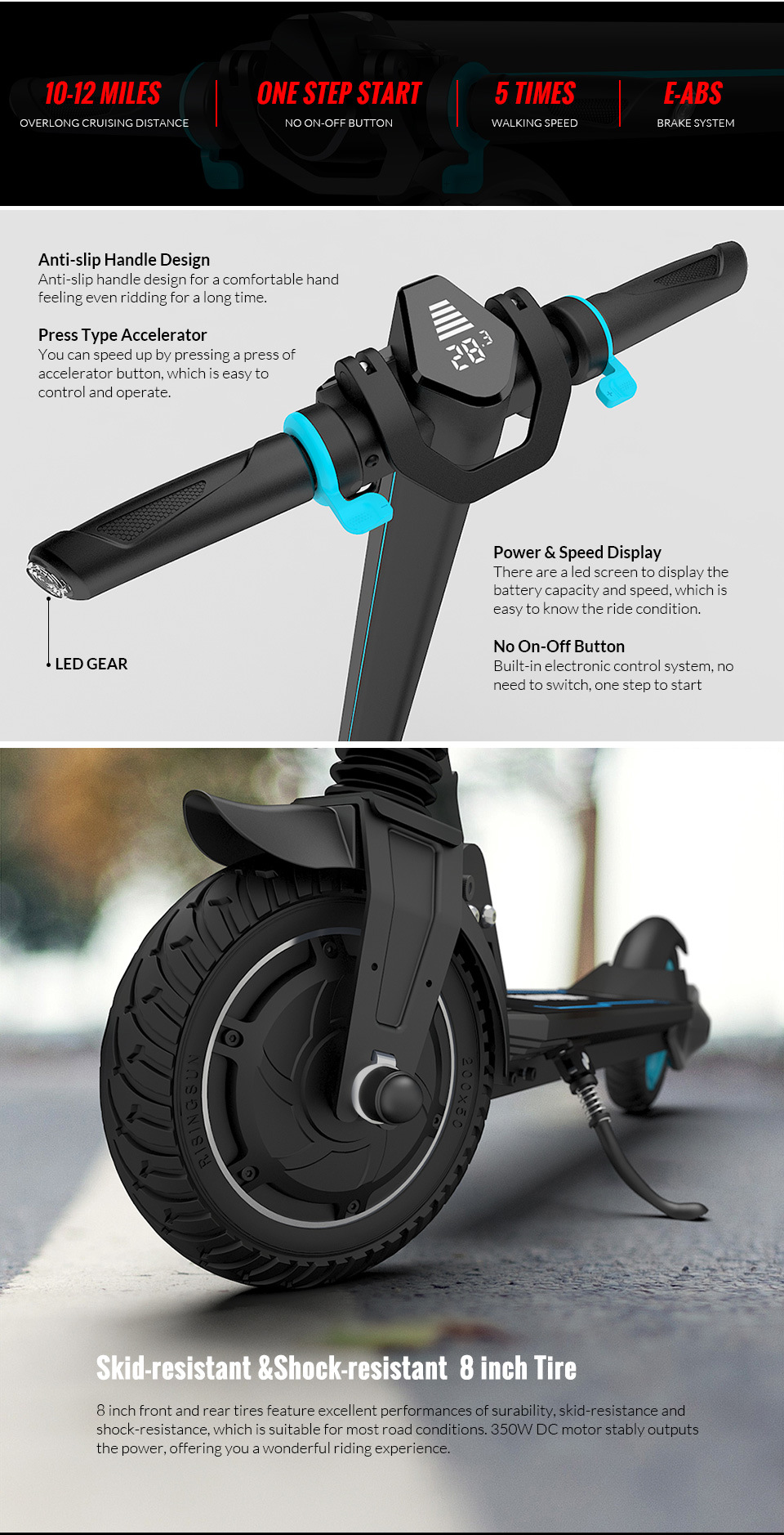 Europe and USA Warehouse Electric Mobility Elektro Scooter