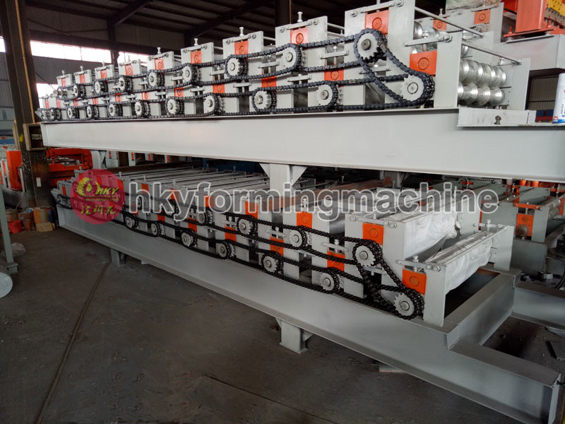 Glazed Tile Roof Panel Double Layer Cold Roll Forming Machine