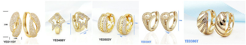 New Wholesale Brass Zirconia Copper Jewelry Earrings for Women