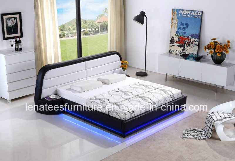 Ck013 Unique Design LED Bed with Headboard