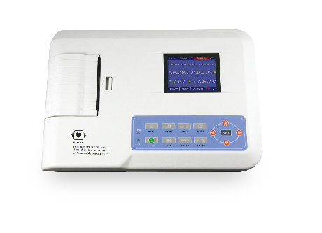 Hospital 3 Three Channel ECG Electrocardiograph Machine with Touch Screen, Blood Pressure Monitor