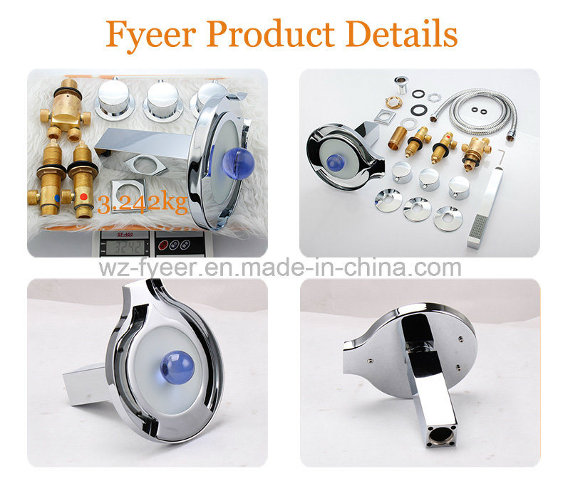 Deck Mounted China Bath&Shower Faucet LED Bathtub Faucet (FD15304F)