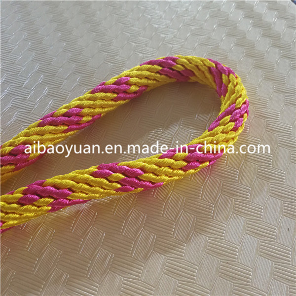 Gold Colour Nylon Yarms Braided and Leather Combinate Belt