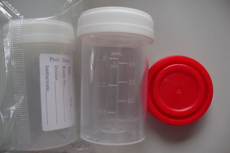 CE Approved 60ml Labeled Specimen Container