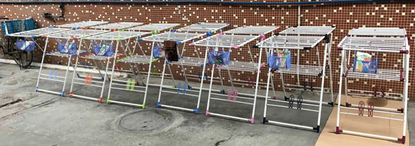 White Clothes Hanger with Shoe Racks in Nigeria Market (JP-CR109PS)