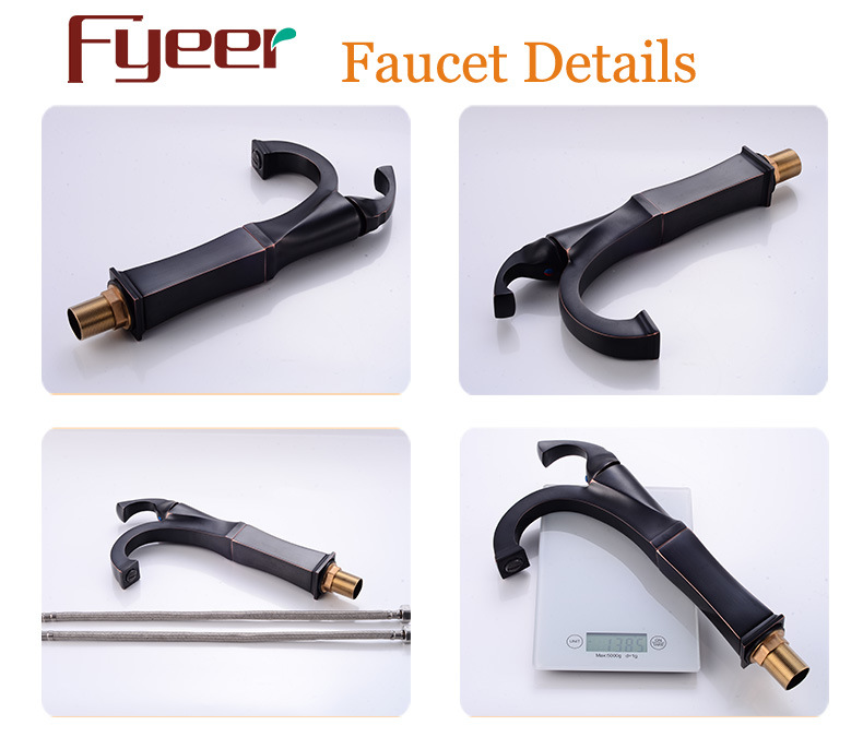 Fyeer Orb Design Wash Basin Faucet Bathroom Sink Hot&Cold Water Mixer Tap with Single Handle Washing Bibcock