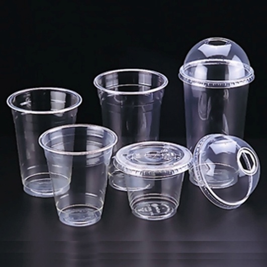 Food Grade Transparent Disposable Cold Drink Plastic Cup with Lid