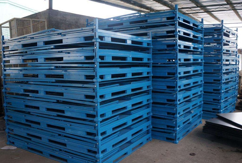 Metal Container Heavy Duty Stackable Wire Mesh Pallet Cage /Pallet Rack