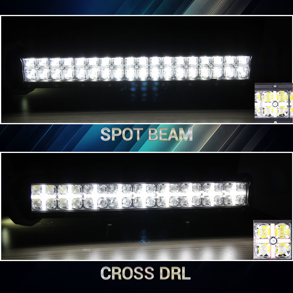 IP68 12volt Dual Row Offroad Daytime Running Light, 4X4 Angel Eyes 7 Inch 36W LED Light Bar