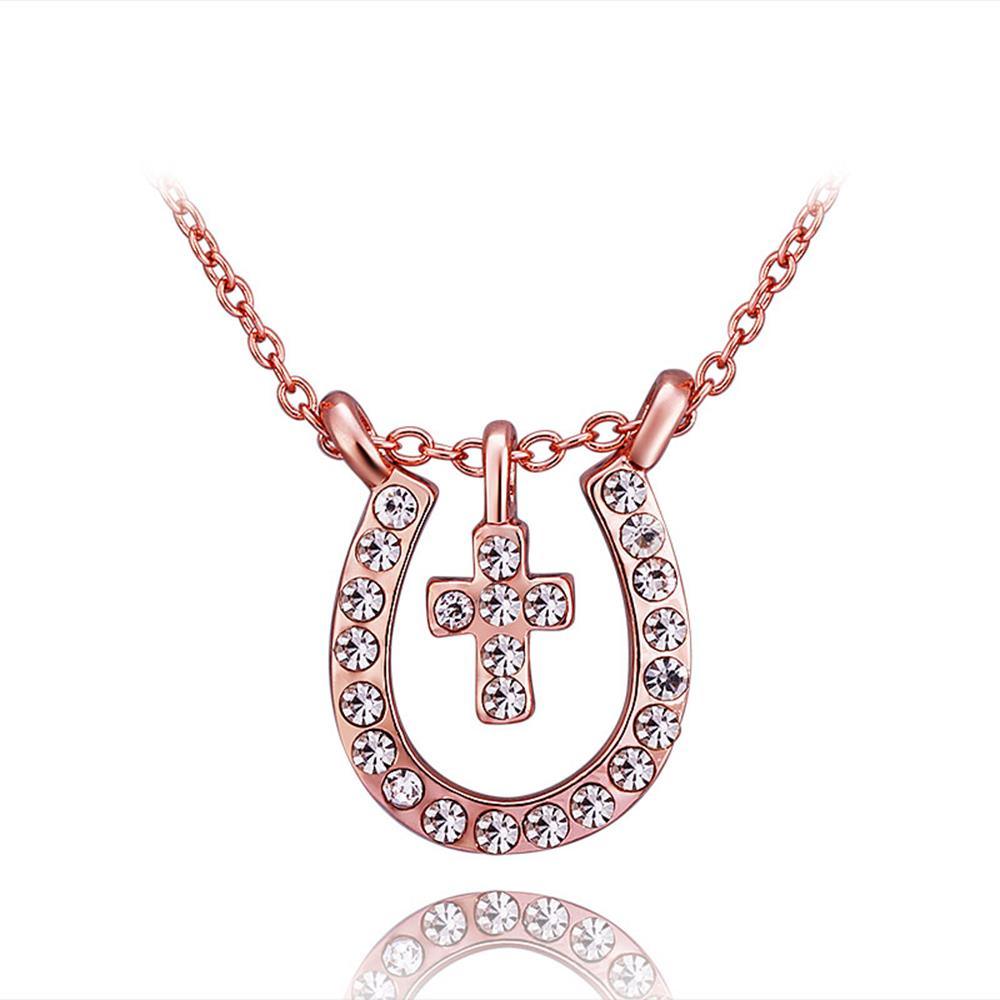 Women Jewelry Diamond Gold Cross Pendant Necklace Jewellery
