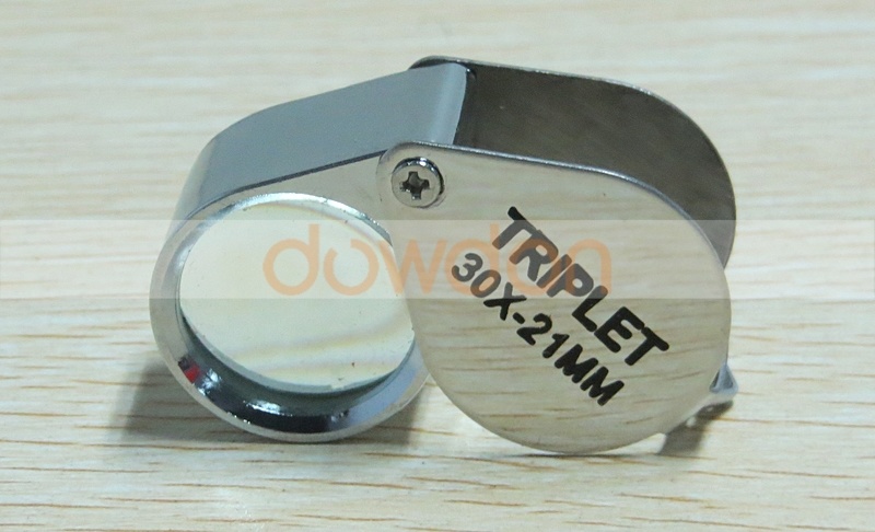 Wholesale Price Cheap 30 X 21mm Mini Silver Metal Pocket Magnifier 30X Magnifier
