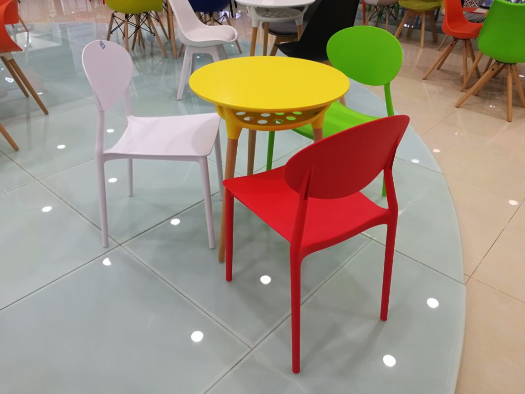 2018 New Modern Dining/Restaurant Plastic Table Chair for Dining