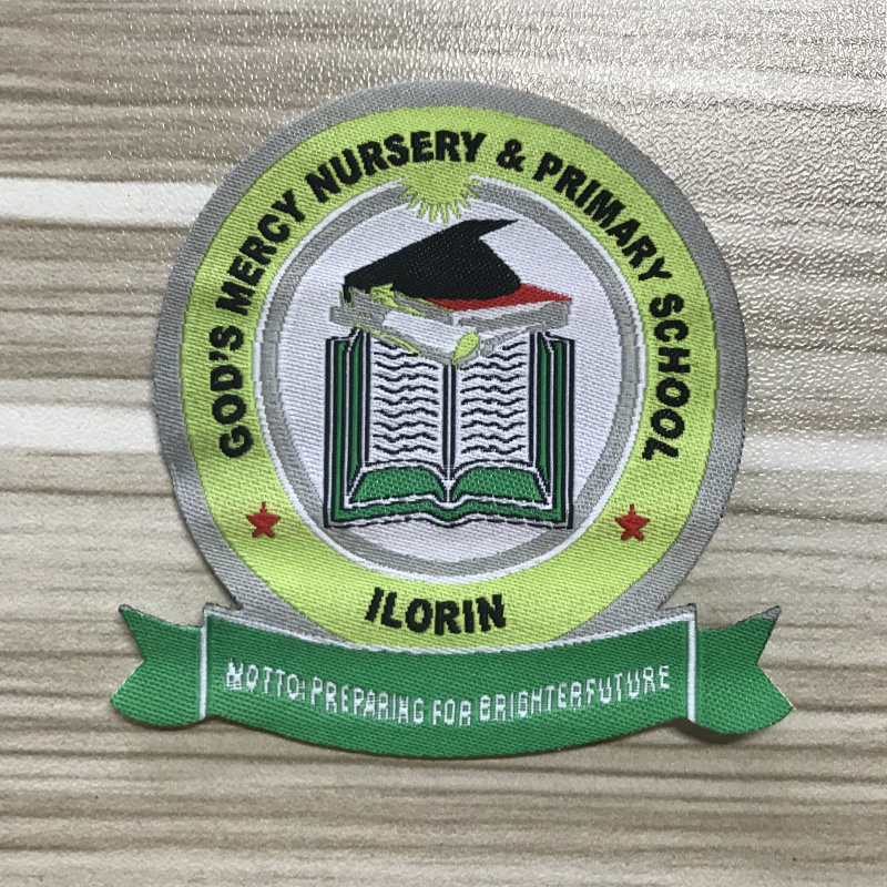 Wholesale Cheap Hat Woven Patch Badge for School Uniform