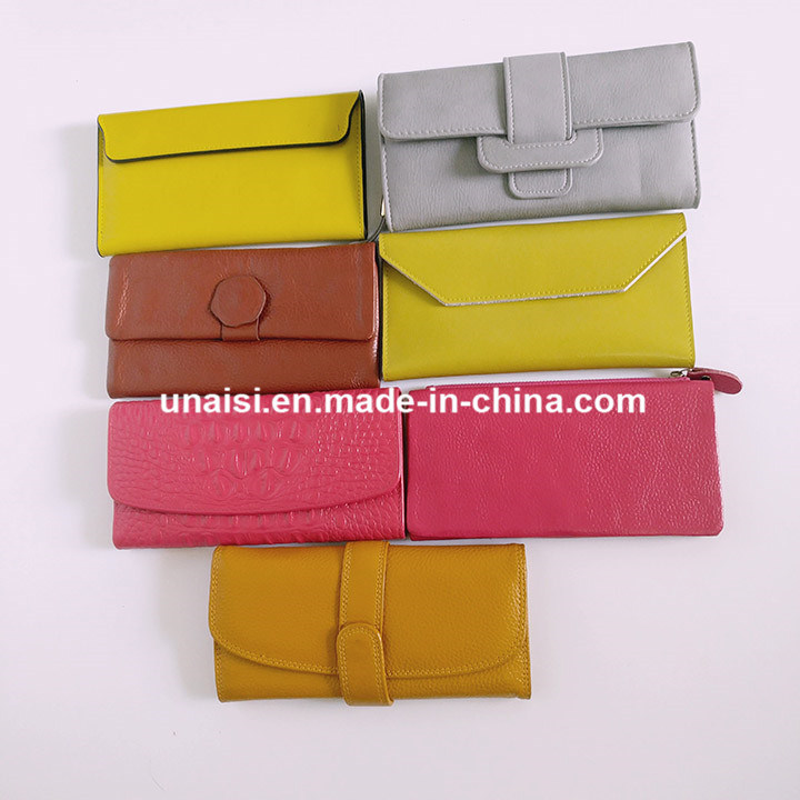 Wholesale Stock Many Items Leather Clutch Purse Long Ladies Wallet