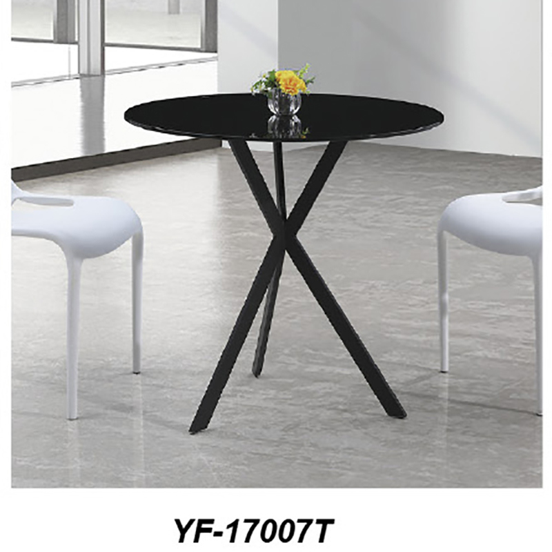 Modern Furniture Coffee Tea Table with Tempered Glass (YF-T17007)