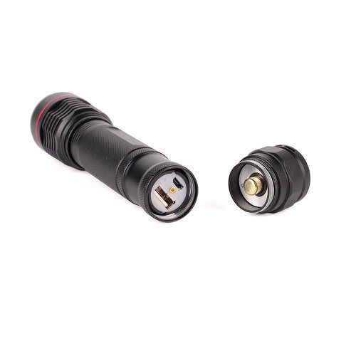 6W Aluminum LED Flashlight----Ipx4! ! (11-1S1801 3AAA/18650)