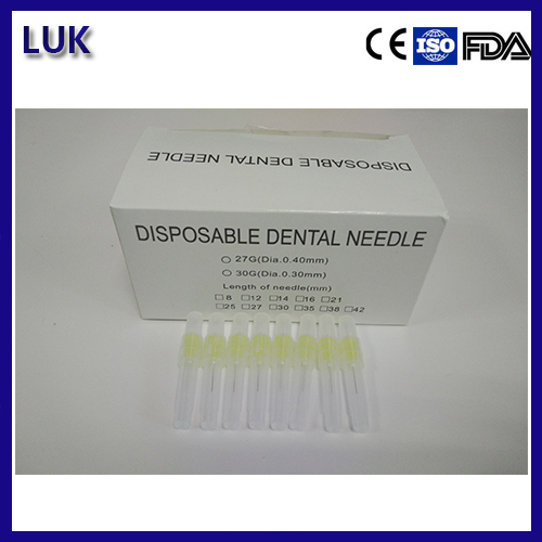 High Quality 25g, 27g, 30g Disposable Dental Needles for Dental Anesthesia