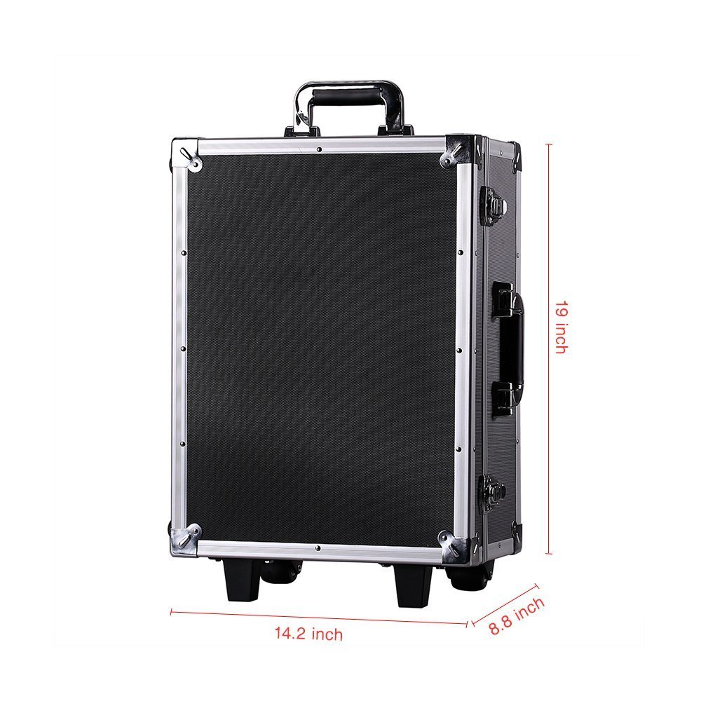 Hard Side Make up Rolling Barber Tool Cosmetic Trolley Case