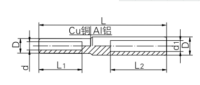 Gtl Series Bimetallic (copper-aluminum) Connecting Tube (oil seal) Crimp Connector