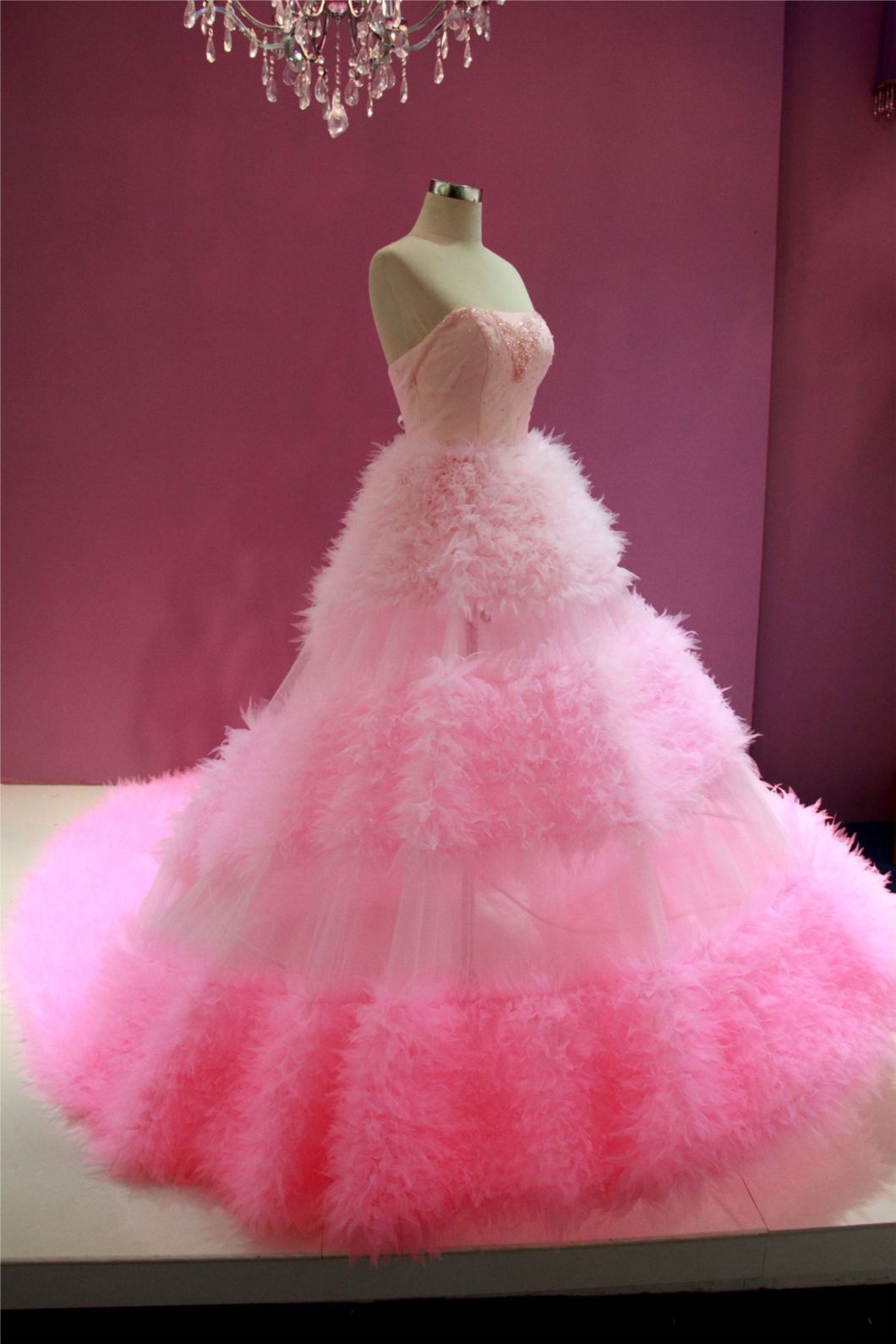 Pink Ball Prom Cocktail Evening Dress