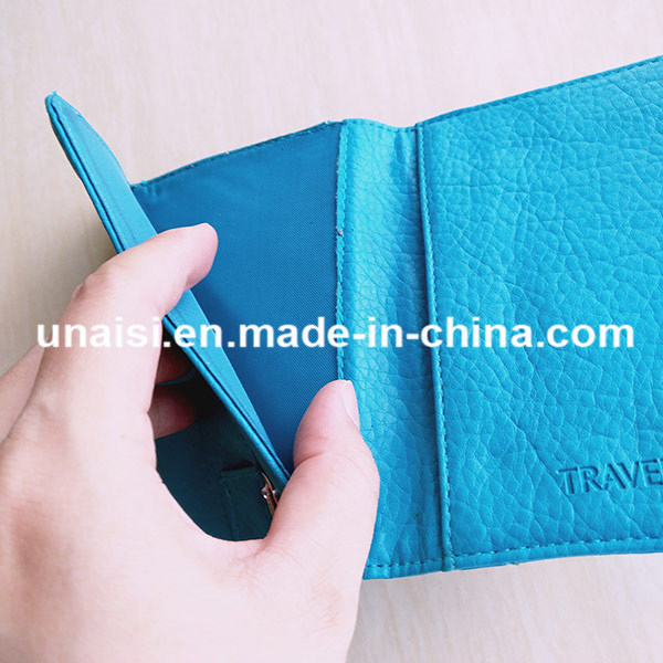 Travel Portable Leather Card Organizer Case Passport Holder