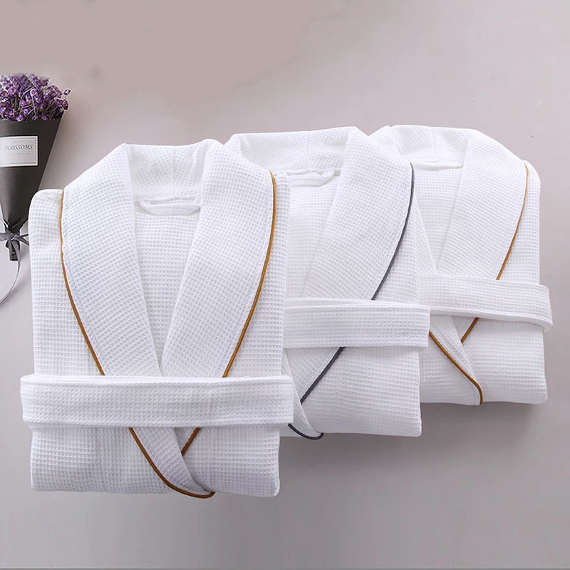 Cotton Luxury Comfortable Men's Terry Hotel Bath Robes/ Waffle Bathrobe