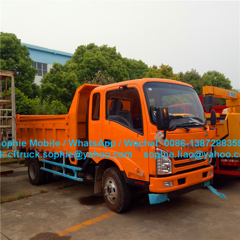 China 2mt 3mt T-King Mini Sand Tipper Dump Transportation Truck