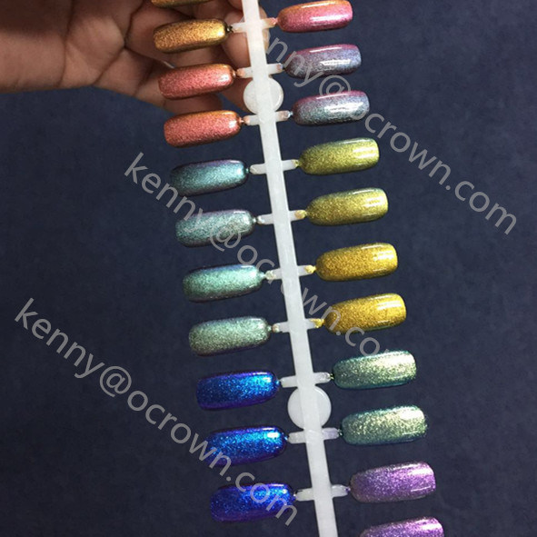 Ghost Chrome Mirror Nail Gel Polish Chameleon Powder Pigment