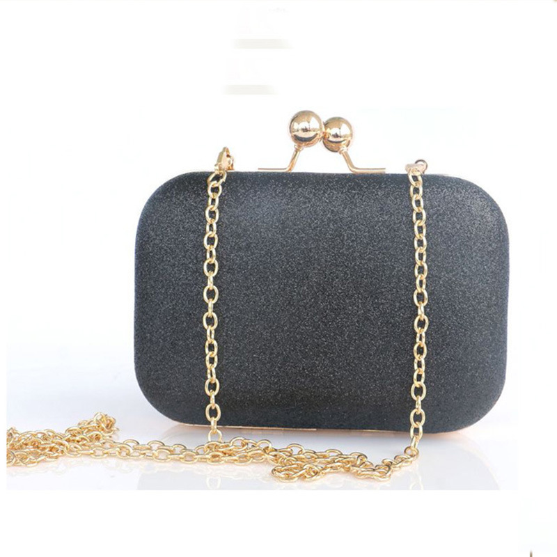 Classic Shiny PU Fashion Ladies Designer Evening Clutch Bag with Chain